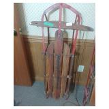 Vintage Wood And Metal Sled