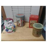 Vintage Tins, Santa Cookie Jar