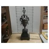 20th Century Egyptian Bronze And Jade Statue