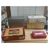Stamps, Metal Box, Cigar Box, Vintage Photographs