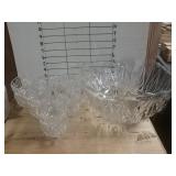 Glass Bowl And Cups