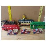 Train Engines And Fire Trucks Some Cast Iron