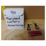 Maryland Lottery Advertisement Two Key Chains And