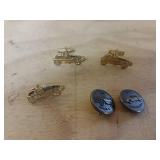 Car Pins And Two Buttons