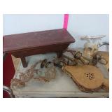 Antiques (Stool, Candle Holders, Etc)