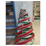 Wire And Ribbon Christmas Tree