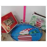 Christmas Tea Pots And Tray