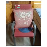 Two Red Outdoor Chairs