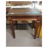 Wooden Table With Glass Top