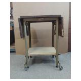 Expandable Side Table With Wheels