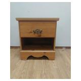 Night Stand Light brown nightstand with gold