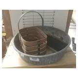 Wash Bin, Brush, Basket