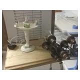 Candle Holders, Bird Bath