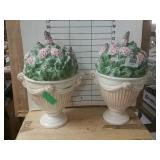 Porcelain? Vase And Plants