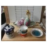 Dishes, Cups, Tray, Decanter