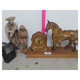Old Clock, Radio, Wooden Carvings