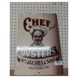 Metal Oyster Sign
