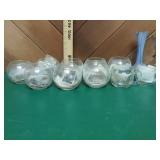 Glass Globe Cups, Glass Globe Mugs & Vase