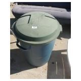 Outdoor Rubbermaid Trash Can & Lawn Decorative