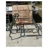 Metal Outdoor Patio Table With Glass Top (Square)