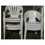 Plastic White Chairs (8)