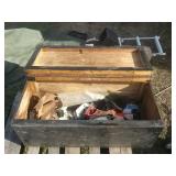 Wooden Box With Contents