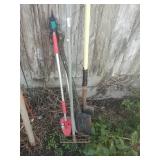 Yard Tools- Rake, Shovel, Scrub Brush,