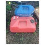 Red Gas Can & Blue Kerosene Can