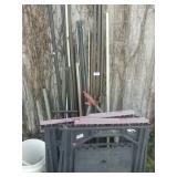 Saw Horses & Miscellaneous Pieces Of Metal