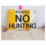 Metal No Hunting Sign