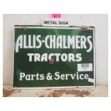 Metal Allis Chalmers Tractors Sign