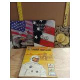 Postage Stamp Album And Coin Collection Book