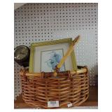 Basket, Clock, And Picture