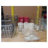 Metal Baskets, Glass Vases And Candles