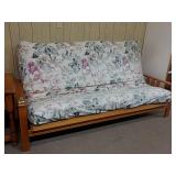 Wood Frame Futon w/ Floral Cushion