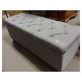Fabric Tufted Storage Ottoman Bench
