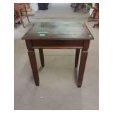 Wooden With Glass Top Table