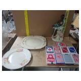 Playing Cards, Plates And Bird Decoration