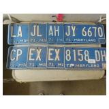 Vintage Maryland License Plates