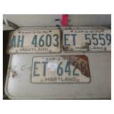 Vintage Maryland License Plates