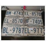 Vintage Maryland License Plates