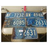 Vintage Maryland License Plates