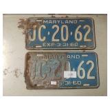 Vintage Maryland License Plates