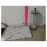 Marble Cutting Board, Salon Disinfection Jar