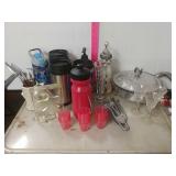 Bottles, Pans, Shot Glasses