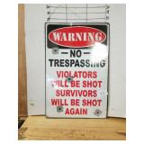 No Trespassing Violators Will Be Shot Metal Sign