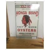 Metal Hoopersville, MD Oyster Sign