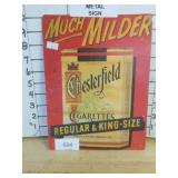 Chesterfield Cigarettes Metal Sign
