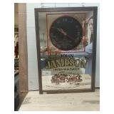 Jameson Irish Whiskey Mirror Clock Advertisement