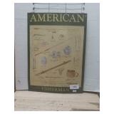 American Fisherman Metal Sign